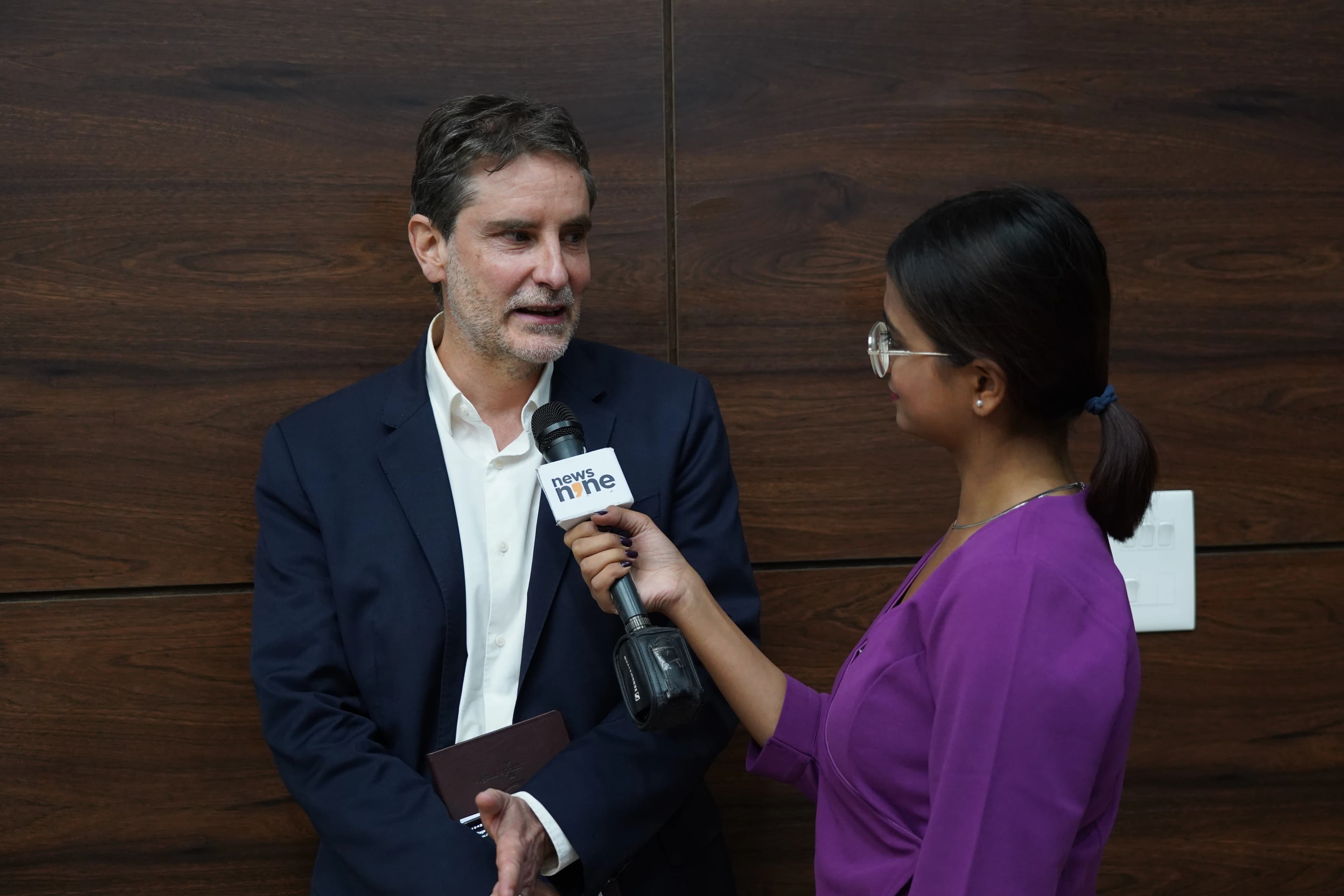 Interview moment captured at the TASI 2025 press conference